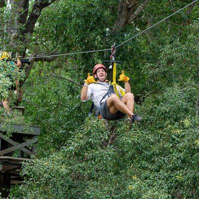 One of the 7 ziplines offered.