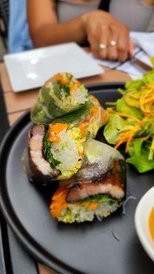 Pork belly summer roll