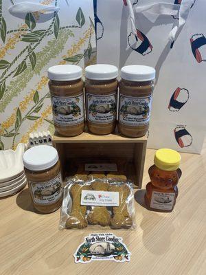 North Shore Goodies' all-natural Peanut butters and Hawaii's local honey are available at the Local Motion HB store!