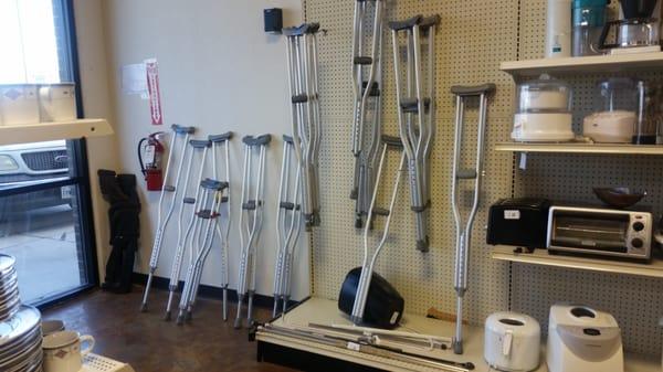 Crutches anyone? Skip the medical supply store & come to Goodwill