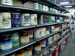 Aisle of paint