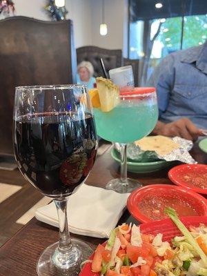 La Toxica Margarita and a Cabernet