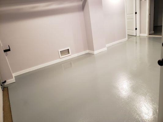 Solid color silver gray Epoxy Floor