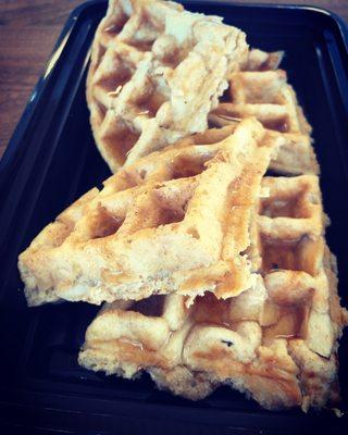 Chicken and Waffles 450 Cal, 51gP, 12gF, 33gC