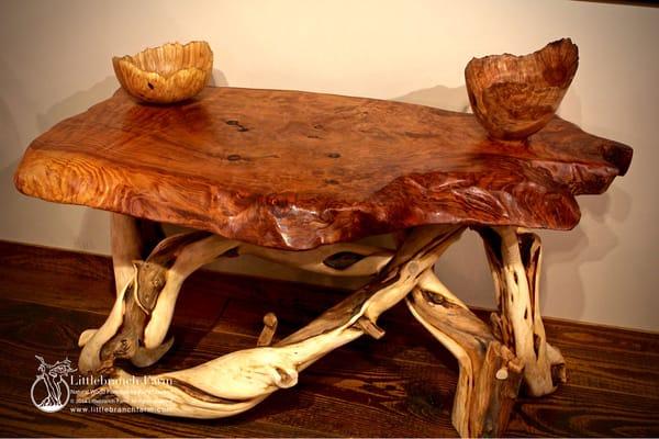 Burl wood accent table or rustic desk