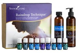 Therapeutic grade essential oils used for Young Living's "Raindrop Technique".