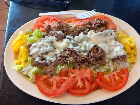 Cheesesteak salad...delicious!!!