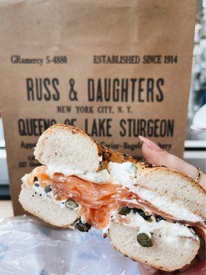 Lox bagel shmear