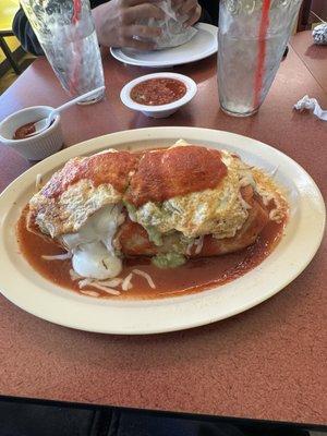 Chile breakfast relleno burrito