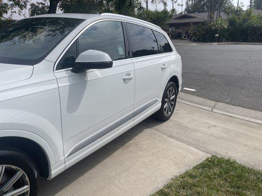 Car still looks fresh 3 days later :) they detailed my car after fixing the body damage.