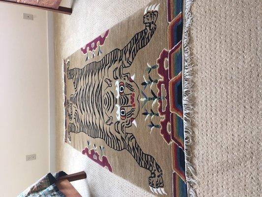 Wool Tiger Rug from Napal