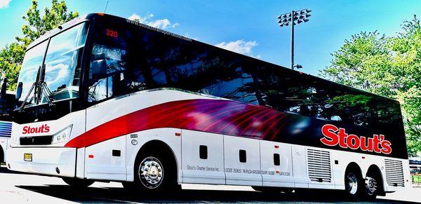 56 passenger deluxe motorcoach Stouts