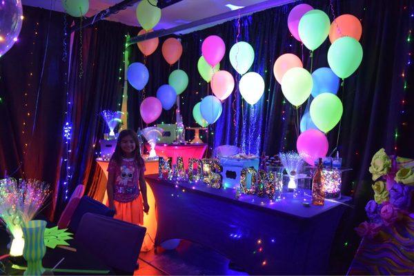 Glow in the dark theme party