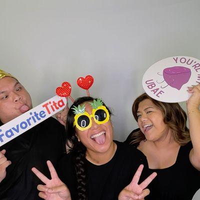 The Diamond Bar Center Staff taking pictures at the photobooth..Such great service!