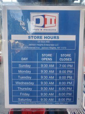 Store hours