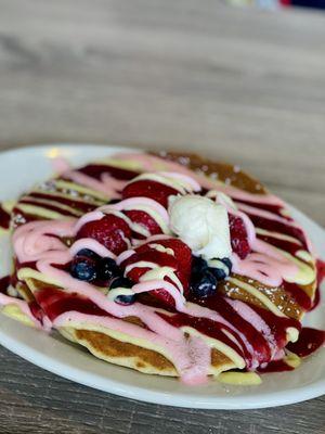 Honey Berry Pancakes