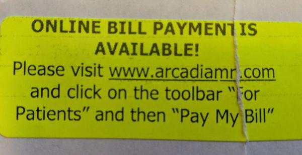 Don't send a check when you receive your bill in the mail. They will return it and add on a $10 fee.  Instead pay online and avoid the scam.