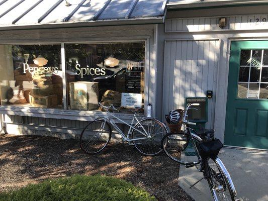 Bicycle parking out front