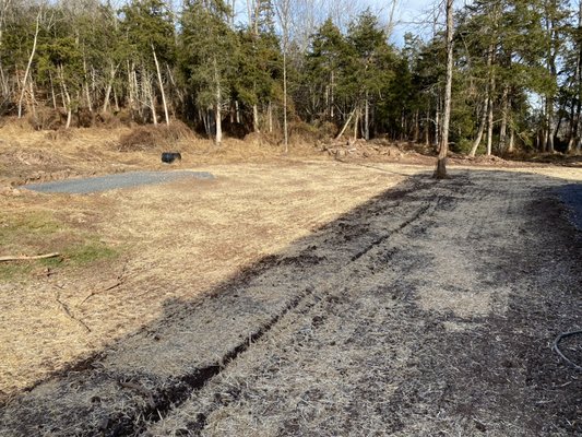 Finished site prep with septic install and demo of old house.