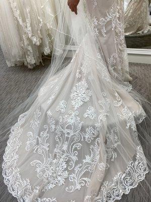 Outstanding customer service, and selection of wedding dresses.