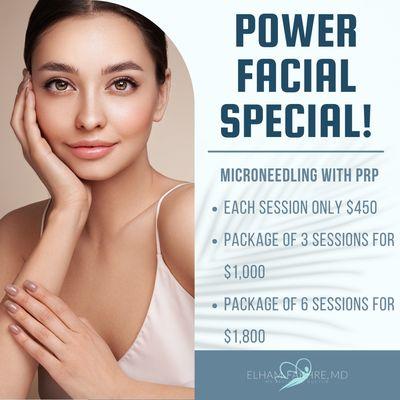 Power facial with Microneedling with PRP