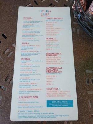 Drhum Club Kantine menu for food