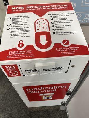 Here's where you can dispose of drugs you no longer need - located in the back of the store