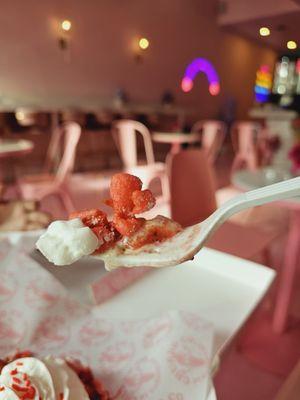 Strawberry funnel cake