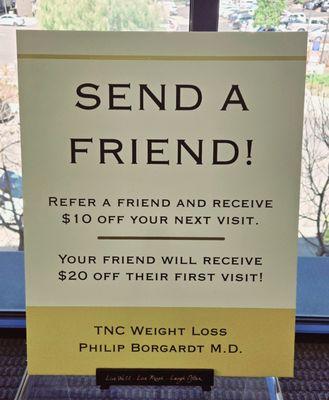 Save with our referral program if you know one of our current patients!