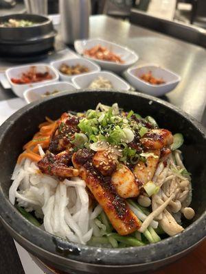 Squid bibimbap