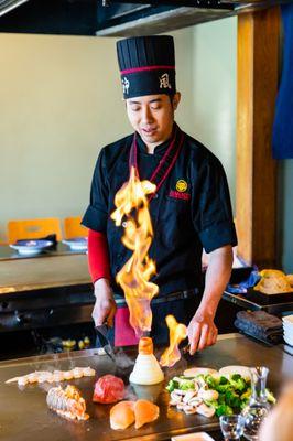 Hibachi Chefs Sizzling with Entertainment