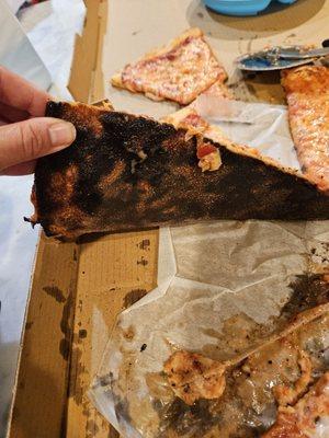 Burnt pizza