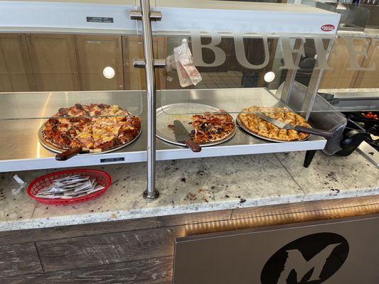 Pizza bar for the lunch buffet