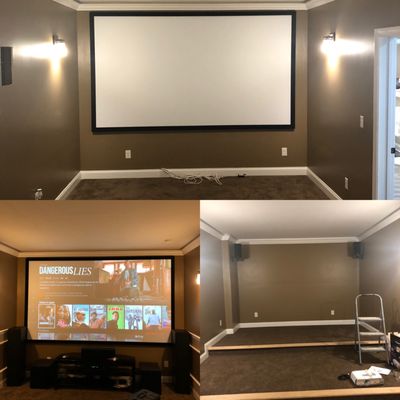 135in screen home theater