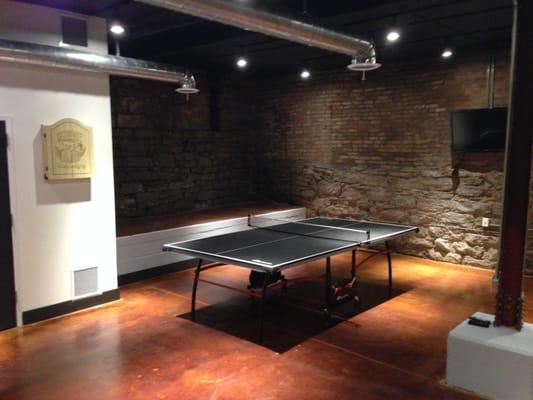 Nothing like taking  a break with a hard core game of ping pong in the Inbound Marketing Agents game room.