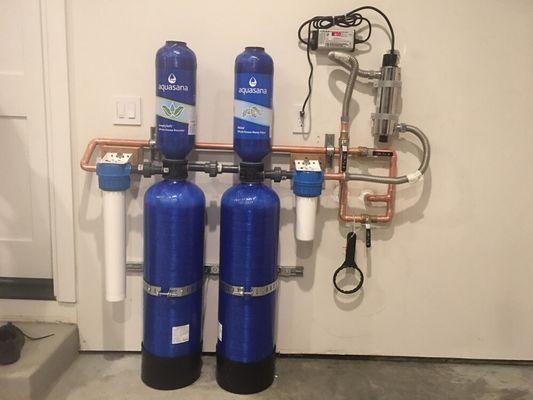 Aquasana whole house water filter system install