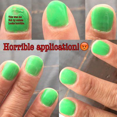 Horrible nail application