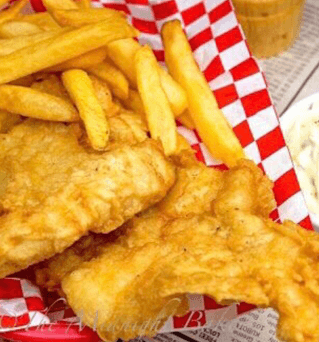 Fish & Chips Basket at Gooonies Fish & Beer Shack