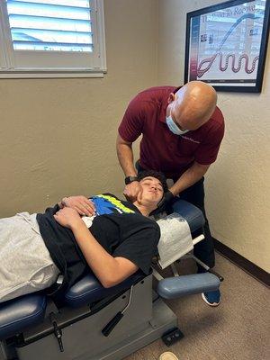 Neck adjustments help headaches, neck pain, arm pain, and many other problems.