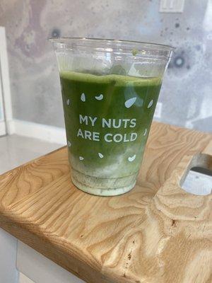 Iced matcha latte