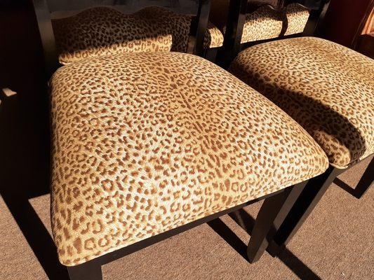 Stunning ! Gentry Custom Upholstry had our four chairs done in a week !!!
 We highly recommend Gentry Custom Upholstry!!!!!!!