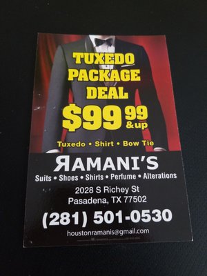 Tuxedo Special...Why Rent when you can Own it!!