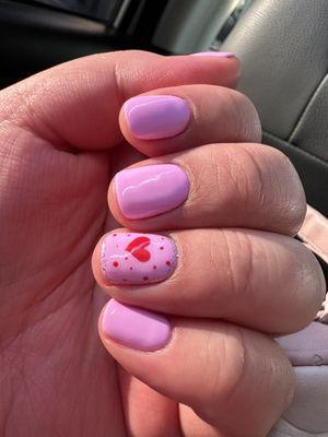 Valentines coming up! I love my nails! Thanks Lin!