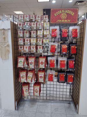 Carmie's Kitchen has dip mixes, dessert mixes and soups. Hook-n-Ladder is well known in the area for their variety of beef jerky.