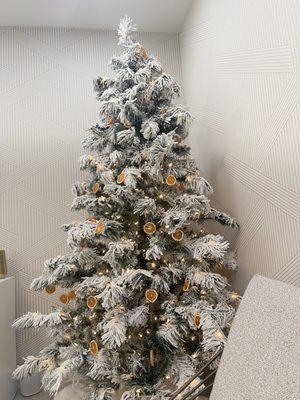 Cute Christmas tree in the waiting area!