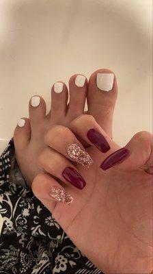 Pedicure and full set