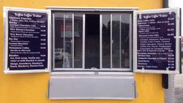 Order window + menu