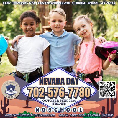 Happy Nevada Day from Baby University Las Vegas! 
 
 Here's to raising bright futures in the heart of the Silver State!