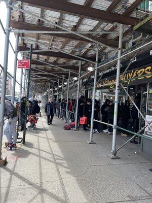 "Shoppers Brave Two-Hour Wait for Sunday Steeles Deals at East Village Buyers!" Buy Sell Sneakers Gold Bags