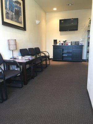 Waiting room for Sherman Way Orthodontics.